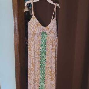 Lilly Pulitzer Cream Spaghetti Strap Maxi Sundress